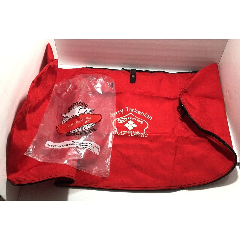 Vtg NEW 80s Dunes Las Vegas Golf Classic Scott Travel Cover Bag Jerry Tarkanian